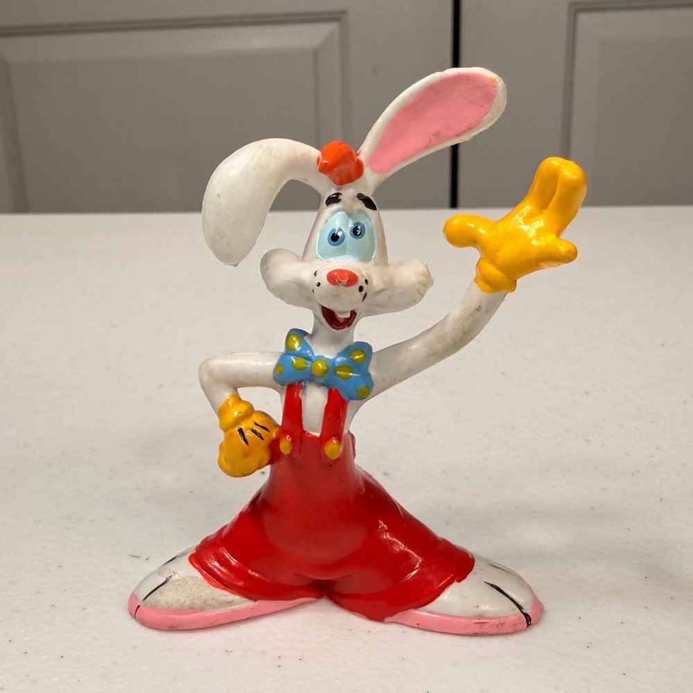 Vintage 1987 Disney Roger Rabbit PVC Figure Who Framed Roger Rabbit Toy 80s